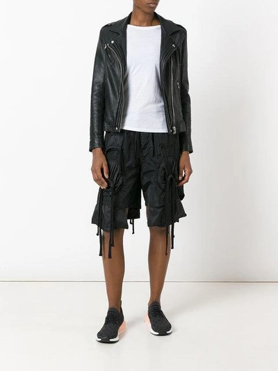 Shop Ktz Embroidered Gathered Shorts