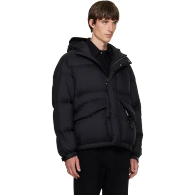 Solid Homme Black Quilted Down Jacket In Black