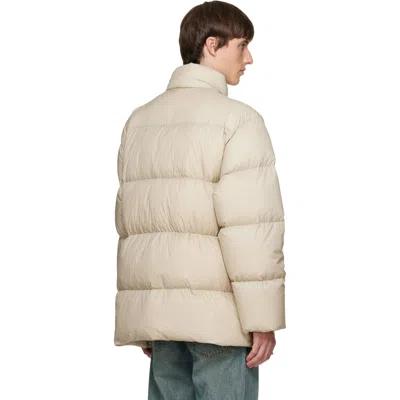 Solid Homme Beige Quilted Down Jacket In Neutral