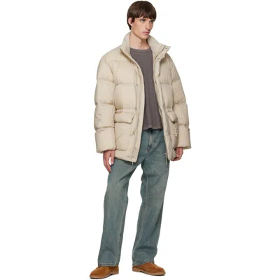 Solid Homme Beige Quilted Down Jacket In Neutral