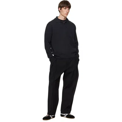 Solid Homme ブラック タック ウール トラウザーズ In Multi