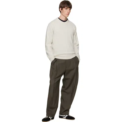 Solid Homme グリーン ウール タックパンツ In Multi