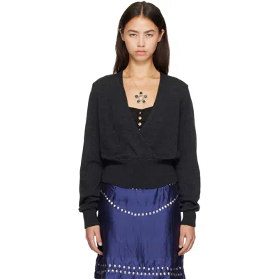 Gimaguas Peyton Wrap-front Sweater In Blue