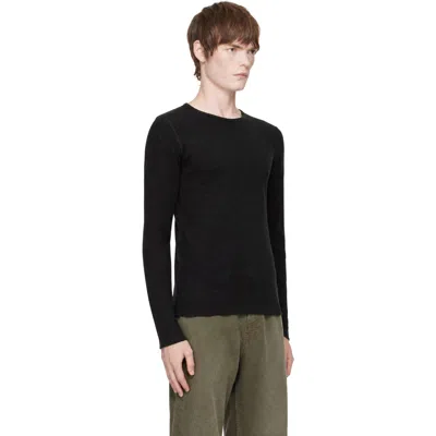 Second / Layer Black Zero Thermal Long Sleeve T-shirt In Black