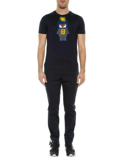 Shop Fendi Rumi T-shirt In Night Blue