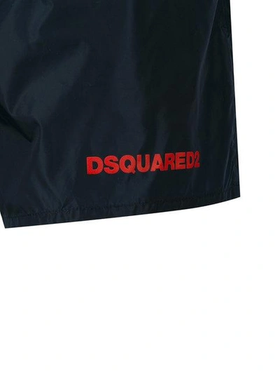 Shop Dsquared2 Logo Printed Swim Shorts