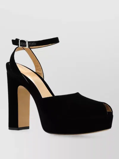 Fendi Platform Peep-toe Sandals In Black