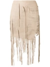 MAGDA BUTRYM woven fringe mini skirt,NORWICH12045752