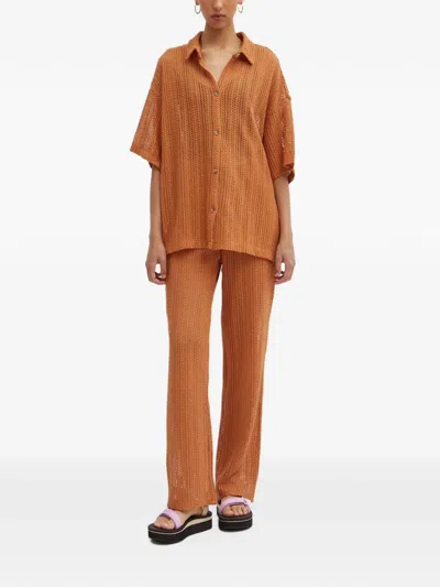 Billabong 오픈 니트 드로스트링 팬츠 In Orange