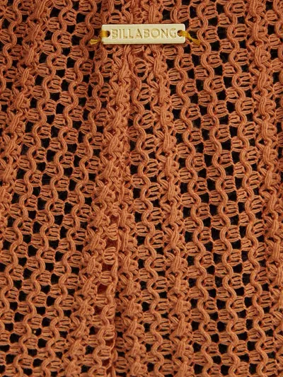 Billabong 오픈 니트 드로스트링 팬츠 In Orange