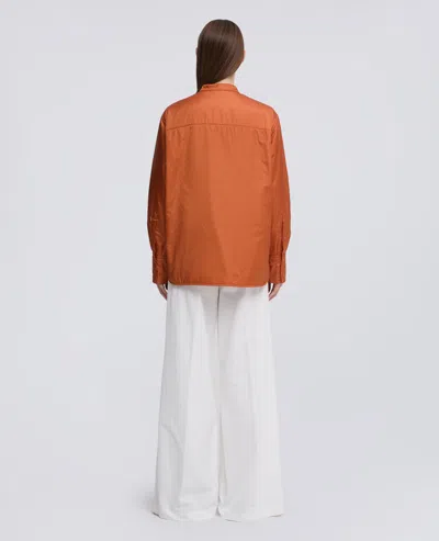 Aspesi Orange Button-up Technical Fabric Jacket In Orange