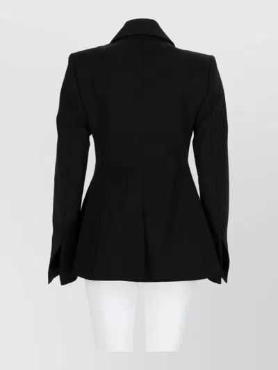 Co Double Breasted Wool Blazer In Blue