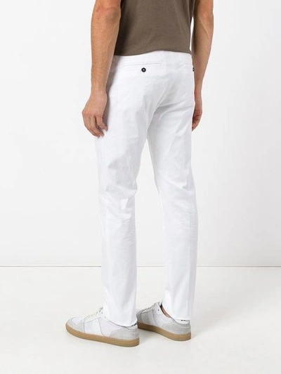 Shop Dsquared2 Glam Head Trousers In White