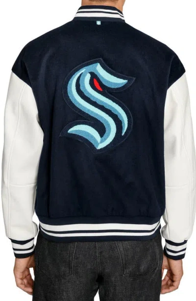 Construct Seattle Kraken Varsity Jacket In Blue