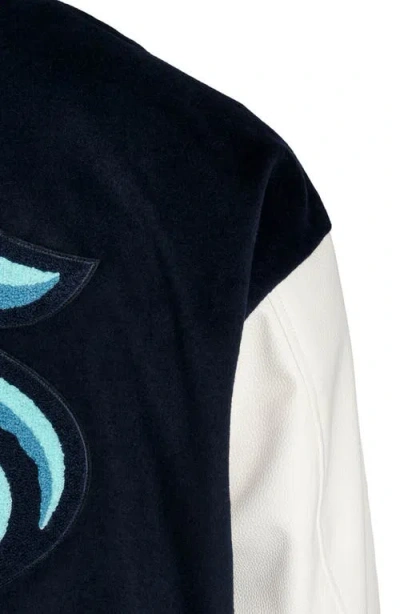 Construct Seattle Kraken Varsity Jacket In Blue