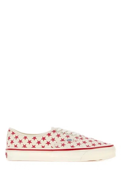 Vans Printed Canvas Low-top Authentic Sneaker In Red