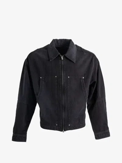 Amiri Vintage-inspired Denim Work Jacket In Black