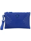 VERSACE quilted clutch bag,COTTON100%