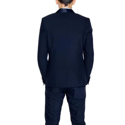 Antony Morato Black Polyester Blazer In Blue