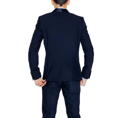 Antony Morato Black Polyester Blazer In Blue