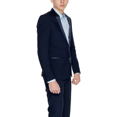 Antony Morato Black Polyester Blazer In Blue