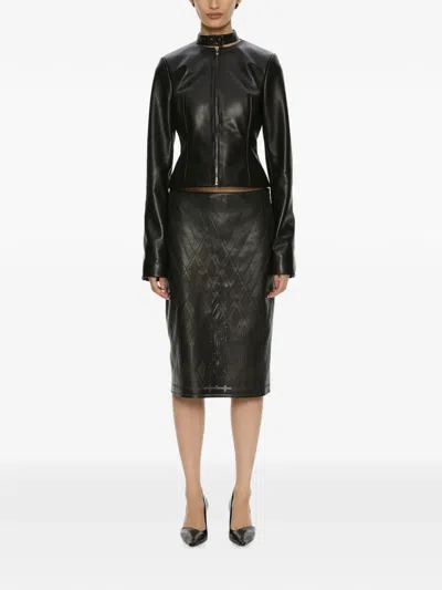 Christopher Esber Richie Leather Jacket In Multi