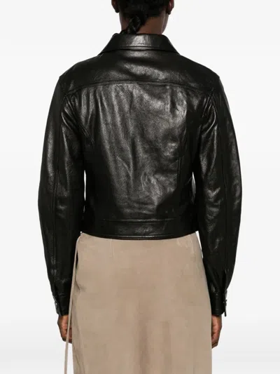 Amiri Button-up Leather Jacket In Multi