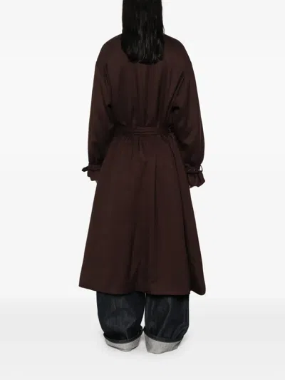 La Piscine Belted Oversized-collar Jacket In Multi