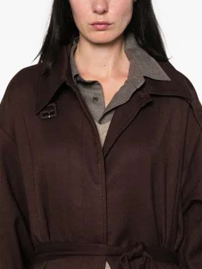 La Piscine Belted Oversized-collar Jacket In Multi
