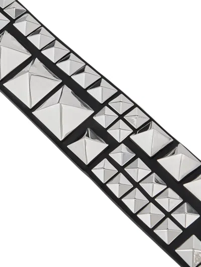 Kat Maconie Sam Pyramid-stud Belts In Silver