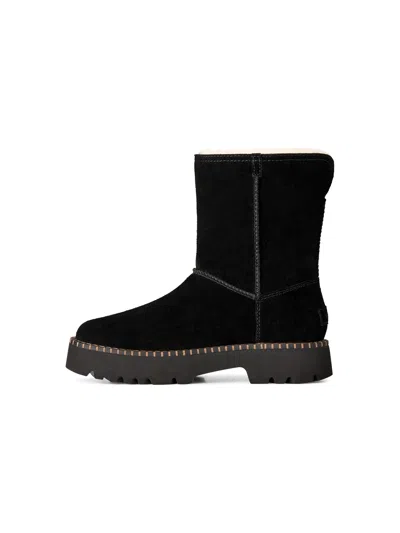 Ugg Uptowner Calf Suede Ankle Boots In Black