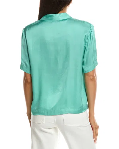 Frnch Chelly Woven Blouse In Green