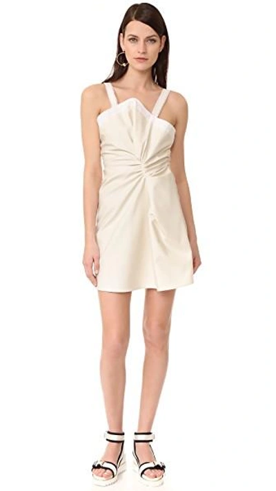 Shop Jacquemus Sleeveless Dress In Ecru