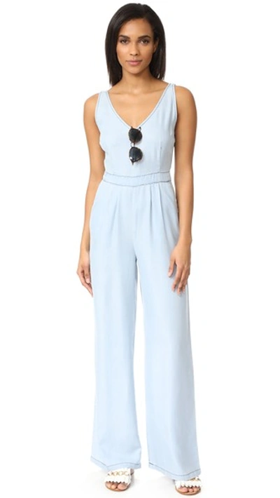 Cupcakes And Cashmere Deven Washed Chambray Jumpsuit