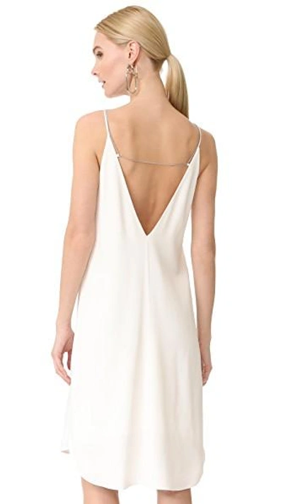Shop Alexander Wang T Sleeveless Dress With Chain In Ivory