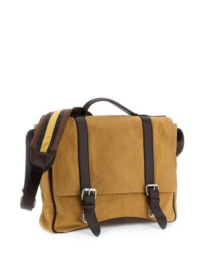 Dries Van Noten Logo Shoulder Bag In Brown