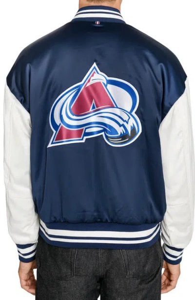 Construct Colorado Avalanche Bomber Jacket In Blue
