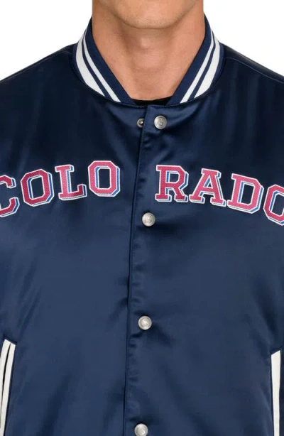 Construct Colorado Avalanche Bomber Jacket In Blue