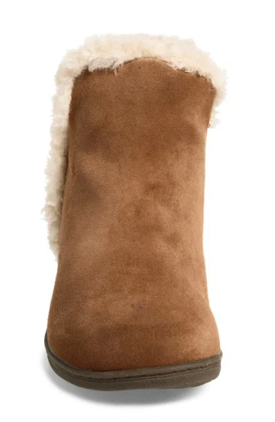 Vionic Unwind Leather Bootie In Brown