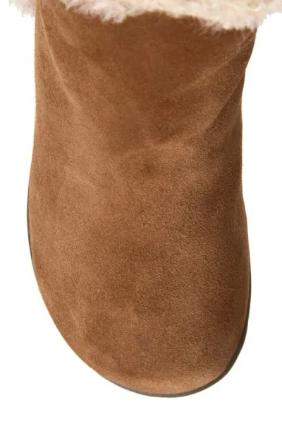 Vionic Unwind Leather Bootie In Brown