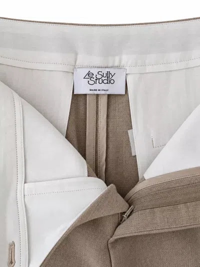 Le Sully Studio Tailored Trousers In Neutral