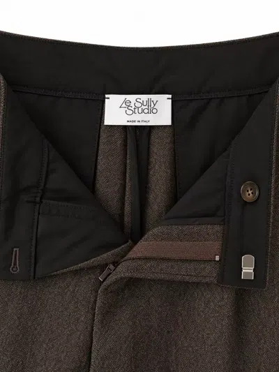 Le Sully Studio Tailored Trousers In Brown