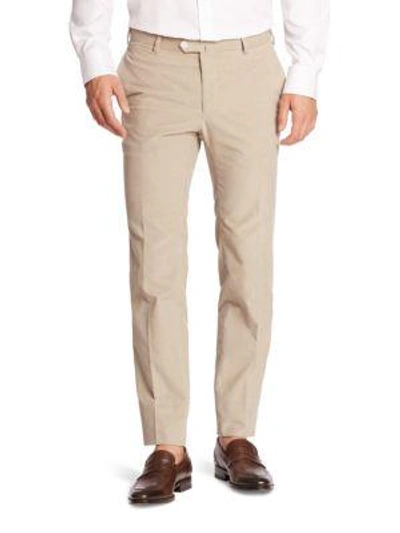 Shop Isaia Regular-fit Wool Pants In Medium Grey