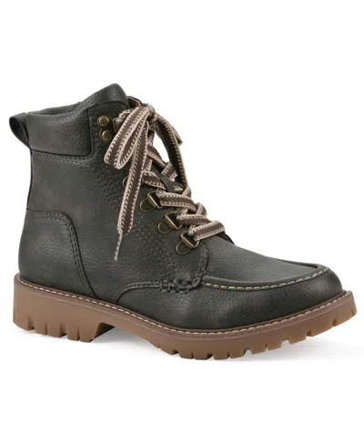 White Mountain Parcels Bootie In Olive Pebble Smooth