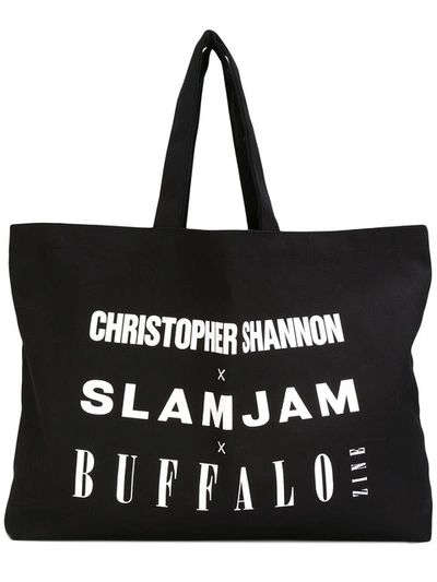 Christopher Shannon Logo Print Tote Bag