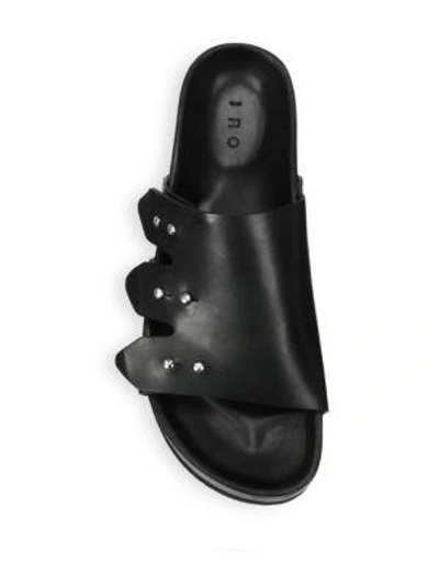Shop Iro Birki Slide Sandals In Black