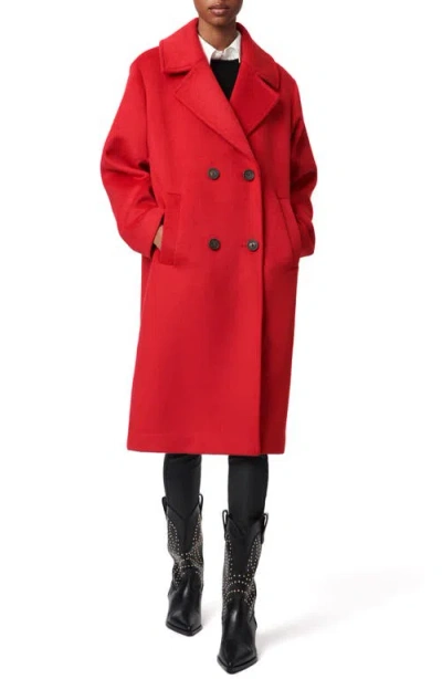 Bernardo Relaxed Coat In Red