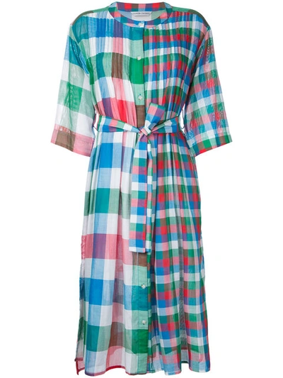 Tsumori Chisato Checked Pleated Bib Dress