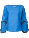 TSUMORI CHISATO frill detail blouse,TC77FJ08712001250