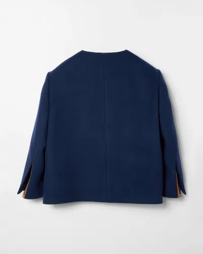 Celine Patch Jacket In Blue